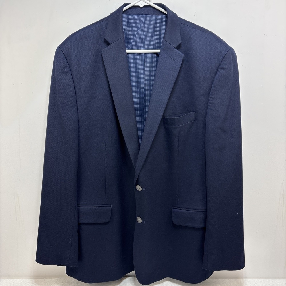 Michael Kors Men's Navy Blue‎ Blazer Suit Jacket Size 46L Classic Preppy Office
